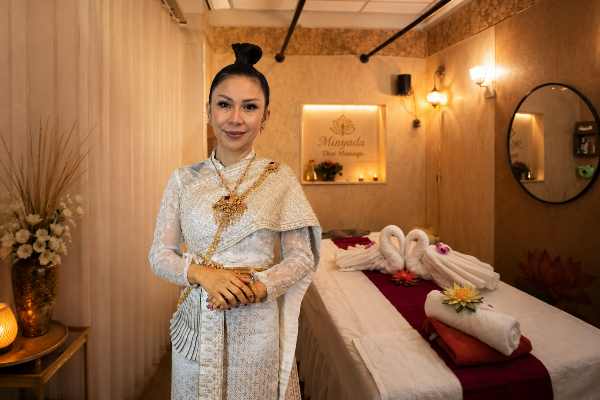 Impressie van de buitenzijde van de Thaise massagesalon